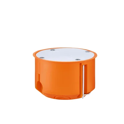 Scatola da incasso per pareti vuote con coperchio interno avvitato P70F fi70mm arancio