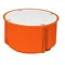 Scatola da incasso per pareti vuote con coperchio interno avvitato P80F fi80mm arancio