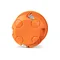 Scatola da incasso per pareti vuote con coperchio interno avvitato P80F fi80mm arancio