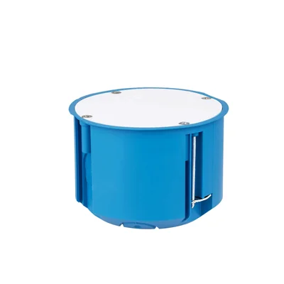 Scatola da incasso per pareti vuote con coperchio PV80 fi80mm blu