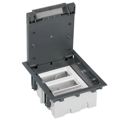 Scatola da pavimento 3 moduli, 6x K45 + SM302/9, grigio
