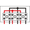 Scatola di derivazione antincendio E90 rettangolare 2x3x4mm2 103x30x197mm rossa