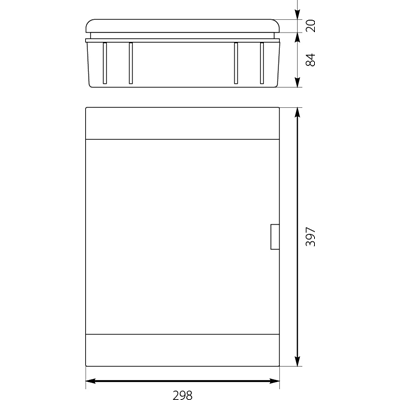 Scatola di distribuzione da incasso SRp-24/B (N+PE)