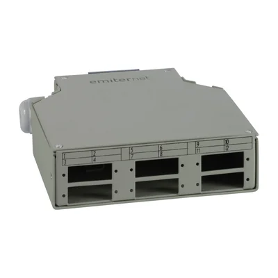 Scatola di distribuzione in fibra ottica per guida DIN/TH35, 6xSC duplex