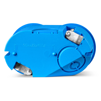 Scatola installazione lampada da parete per pareti vuote P2x32 fi2x32mm blu