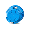 Scatola per pareti vuote con coperchio PV70 fi70mm blu