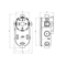 Scatola seriale da incasso per elettronica, chiusa su un lato SE2x60 2xfi60, blu intenso