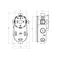 Scatola seriale da incasso per elettronica, chiusa su un lato SE2x60 2xfi60, blu intenso
