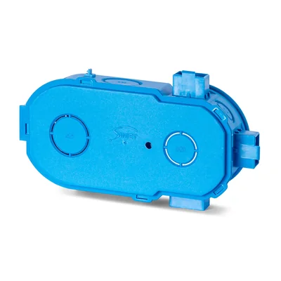 Scatola seriale da incasso per elettronica, chiusa su un lato SE2x60 2xfi60, blu intenso