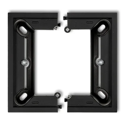 Scatola singola da parete, pieghevole DECO, MINI, nero opaco