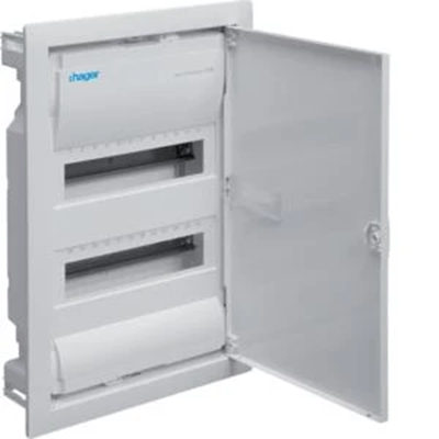 SchaltanlageVolta Unterputz IP30 2-reihig 24-Modul mit PE/N-Klemmen