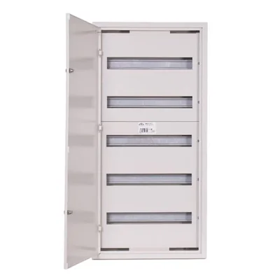 Schalttafel NRPsm 90 (5x18) mit Schloss (90-5-18-2) RAL 9003