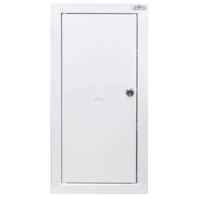 Schalttafel RL 1F 6E für elektronischen Zähler mit Schloss RAL 9003