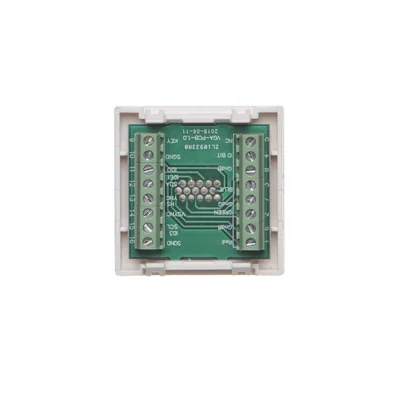 Scheda connettore VGA K45 (D-Sub 15) 45x45mm + inserto, terminali a vite, bianco puro