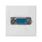 Scheda connettore VGA K45 (D-Sub 15) 45x45mm + inserto, terminali a vite, bianco puro