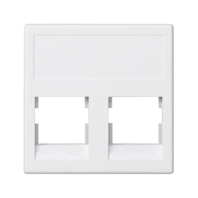 Scheda K45, 2x RJ senza coperture, universale, bianco puro