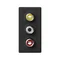 Scheda K45/2 connettori 3x RCA (CINCH) 22,5x45mm + inserti, grigio grafite