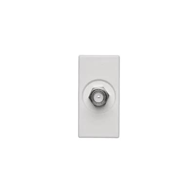 Scheda K45/2, presa SAT (F) + inserto, bianco puro