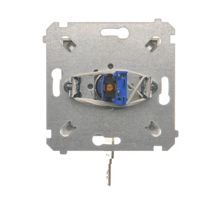 Schlüsselschalter-Taster (Modul) 2 Positionen 0-I Schließerkontakt 5 A 230 V weiß