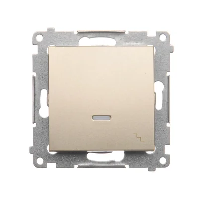 Schodišťový spínač s LED podsvícením (modul) 10A 250V rychlospojky zlaté (kovové)