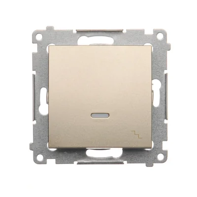 Schodišťový vypínač s LED podsvícením (modul) 230V, zlatá metalíza