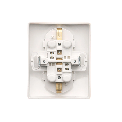 Schuko double socket outlet, white