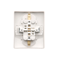 Schuko double socket outlet, white