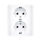 Schuko double socket with 54 Premium current path shutter