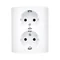 Schuko double socket with 54 Premium current path shutter