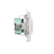 Schuko earthed plug socket (module) with current path shutters, 16A, 250V, screw terminals, white