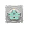 Schuko earthed plug socket (module) with current path shutters, 16A, 250V, screw terminals, white