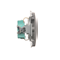 Schuko grounded socket outlet (module), 230V, metallic stainless steel
