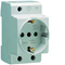 Schuko + Italien TS 16A Schienensteckdose