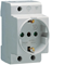 Schuko + Italy TS 16A rail socket