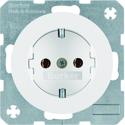 SCHUKO socket Berker R.1 white, glossy