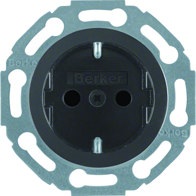 SCHUKO socket, black