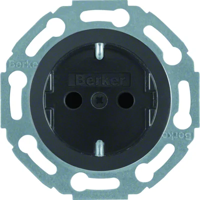SCHUKO socket, black