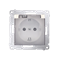 Schuko socket for IP44 version with shutters and frame gasket (module) 230V, cream