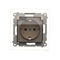Schuko socket for IP44 version with shutters and frame gasket (module) 230V, cream