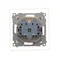 Schuko socket for IP44 version with shutters and frame gasket (module) 230V, cream