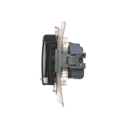 Schuko socket for IP44 version with shutters and frame gasket (module) 230V, metallic anthracite