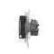 Schuko socket for IP44 version with shutters and frame gasket (module) 230V, metallic anthracite