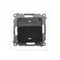 Schuko socket for IP44 version with shutters and frame gasket (module) 230V, metallic anthracite