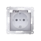 Schuko socket for IP44 version with shutters and frame gasket (module) 230V, white