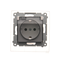 Schuko socket for IP44 version with shutters and frame gasket (module) 230V, white