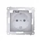 Schuko socket for IP44 version with shutters and frame gasket (module) 230V, white