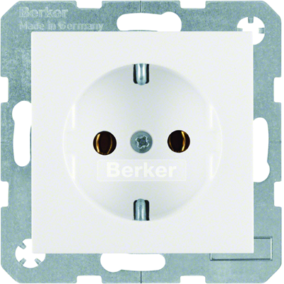 SCHUKO socket snow-white, glossy