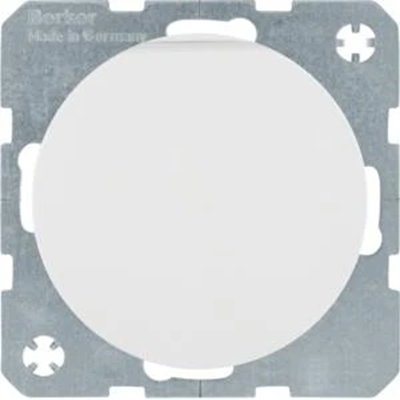 SCHUKO socket with cover Berker R.1/R.3 white, glossy