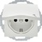 SCHUKO socket with cover white
