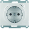 SCHUKO socket with earth leakage circuit breaker Berker K.5 alu